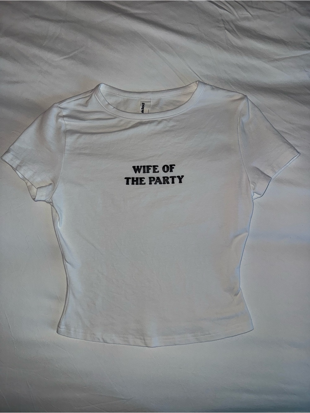 Missguided + White 'WIFE OF THE PARTY' Graphic Tee